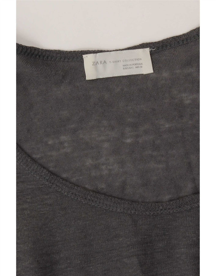 Top femeie Zara cu mâneci 3/4 UK 16 mare gri
