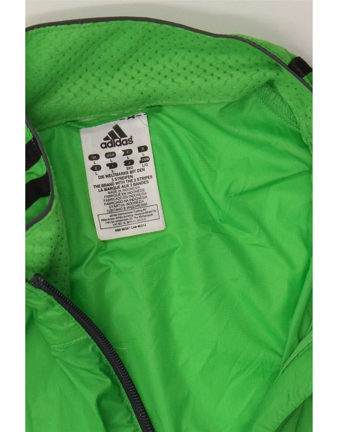 Jachetă de ploaie pentru bărbați Adidas UK 40, nailon verde mare