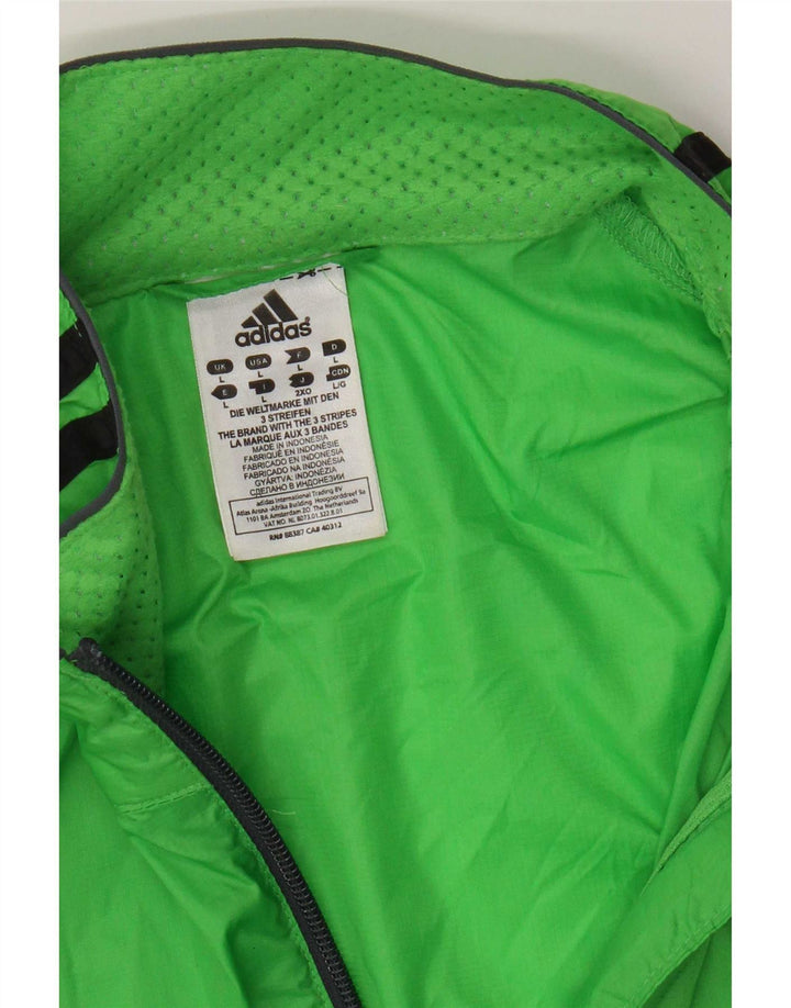 Jachetă de ploaie pentru bărbați Adidas UK 40, nailon verde mare