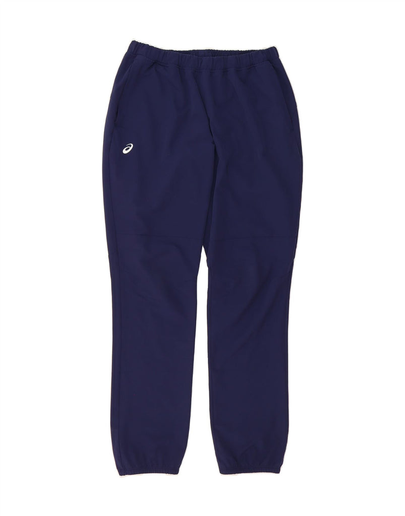 ASICS Womens Tracksuit Trousers Joggers UK 14 Medium Navy Blue Polyester Vintage Asics and Second-Hand Asics from Messina Hembry 