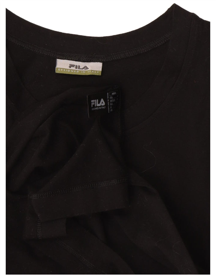 Tricou Bărbați Fila Top Mediu Negru Bumbac