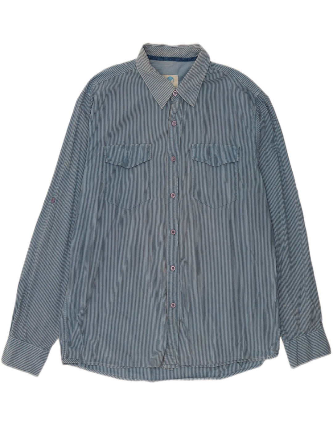 FAT FACE Cămașă pentru bărbați XL Blue Pinstripe Bumbac