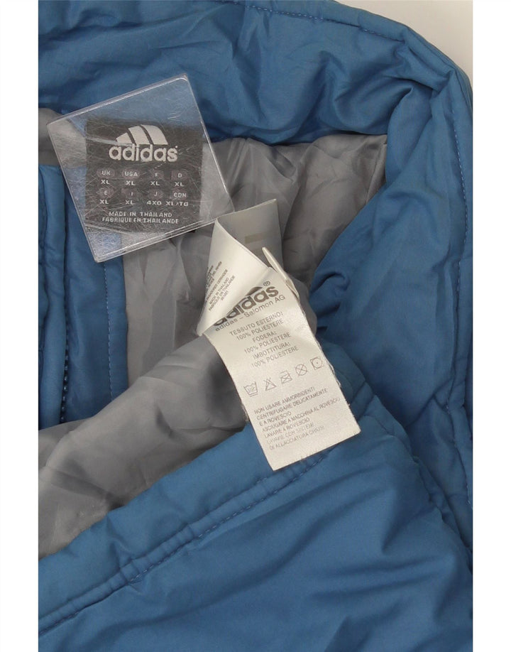 Jachetă căptușită pentru bărbați Adidas UK 42 XL poliester albastru