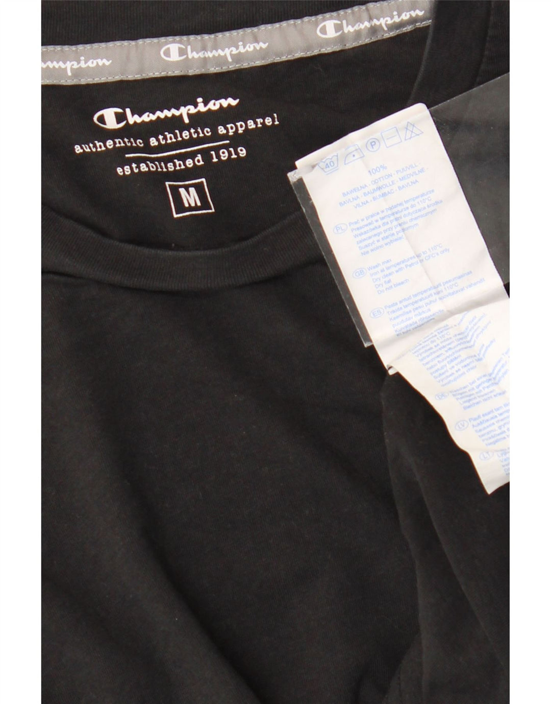 Tricou Bărbați Champion Top Medium Negru Bumbac