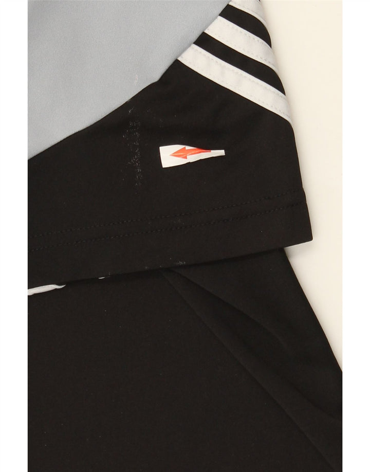 Tricou Adidas Climalite pentru bărbați Top Mediu Negru Poliester Colorblock