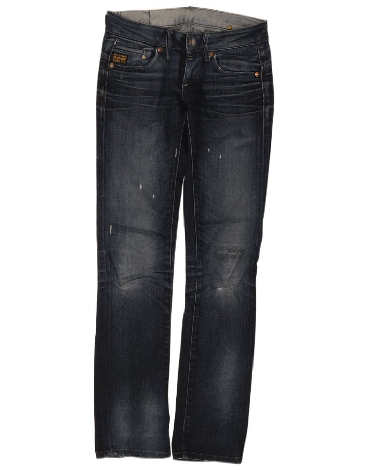 Blugi Distressed drepte pentru femei G-Star W28 L32 albastru