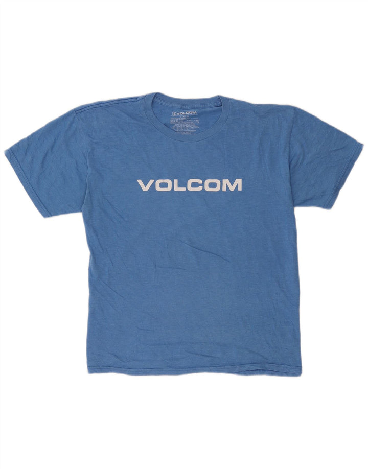 Tricou grafic pentru bărbați Volcom Top mare, albastru, bumbac