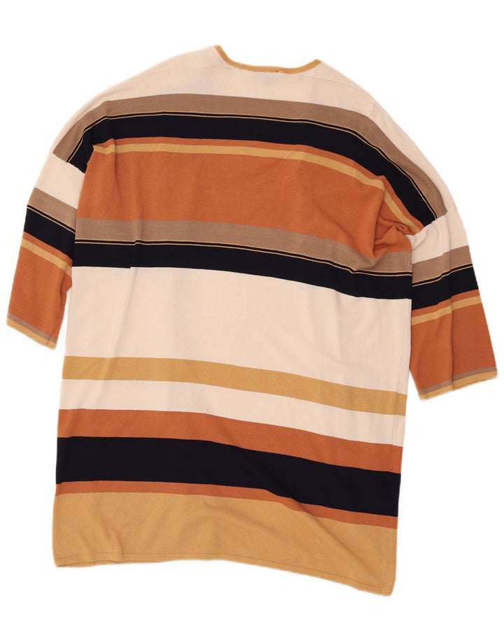 Pulover cardigan cu paragate pentru femei Warehouse UK 14 Medium Beige Viscose