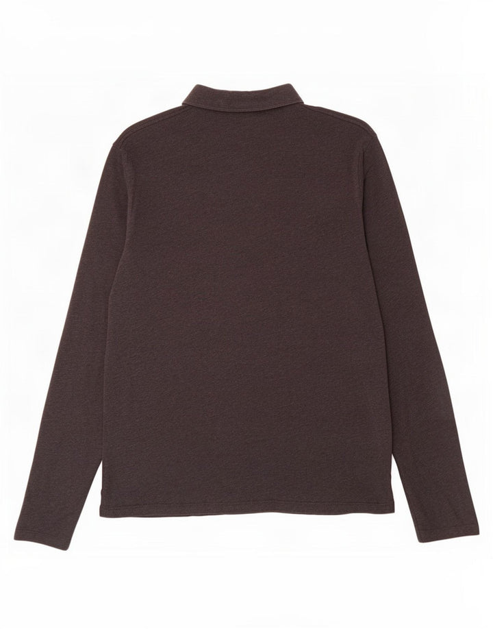 Tricou polo cu mânecă lungă pentru bărbați All Saints, bumbac gri mic