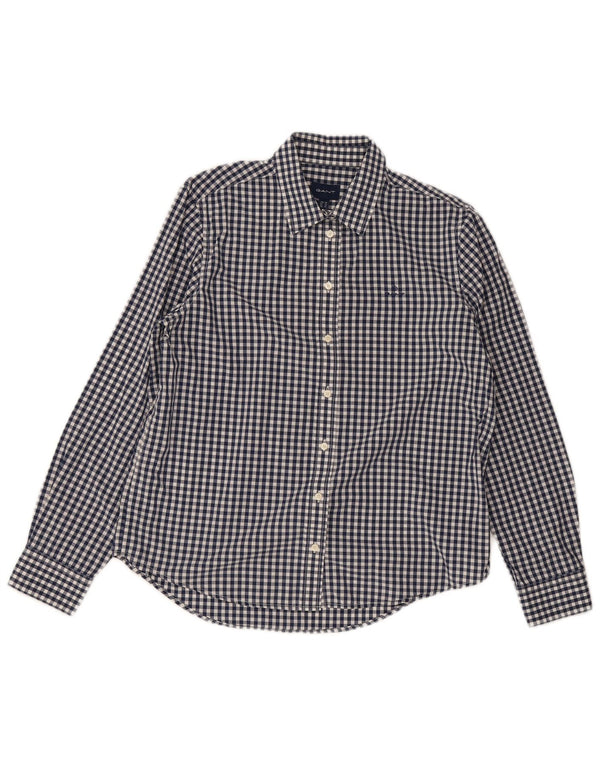 Cămașă Gant pentru femei UK 12, bumbac, albastru mediu Gingham