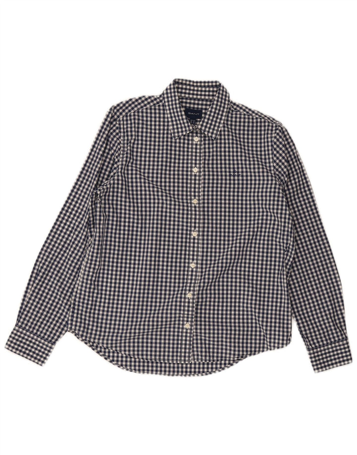 Cămașă Gant pentru femei UK 12, bumbac, albastru mediu Gingham