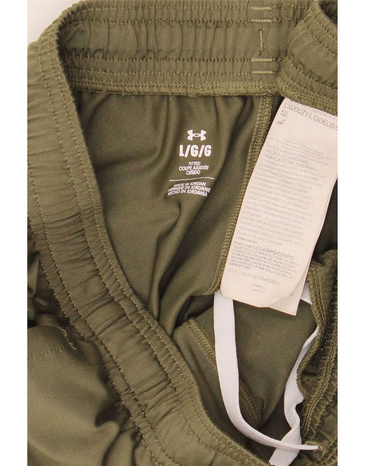 Pantaloni de trening Under Armour pentru bărbați, mari, kaki, poliester