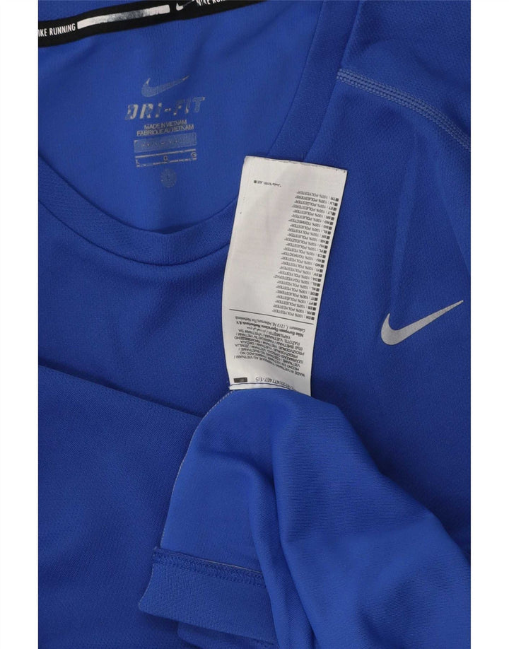 Tricou pentru bărbați Nike Dri Fit Top mare, albastru, poliester
