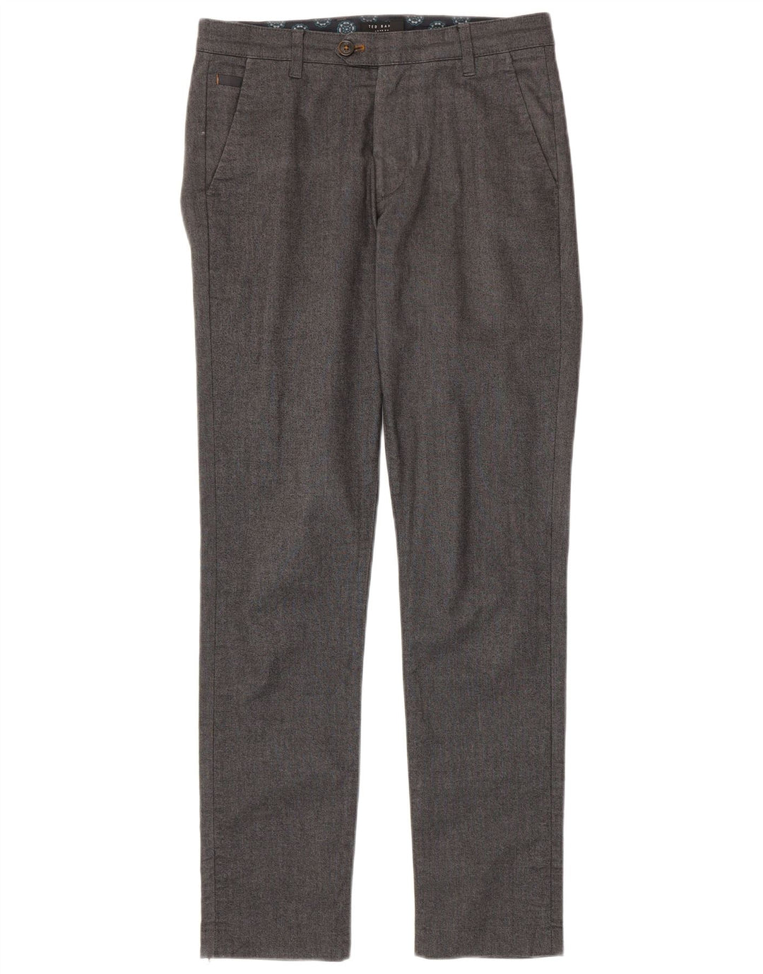 Pantaloni de costum pentru bărbați Ted Baker, slim, L30 L32, bumbac cu pete gri