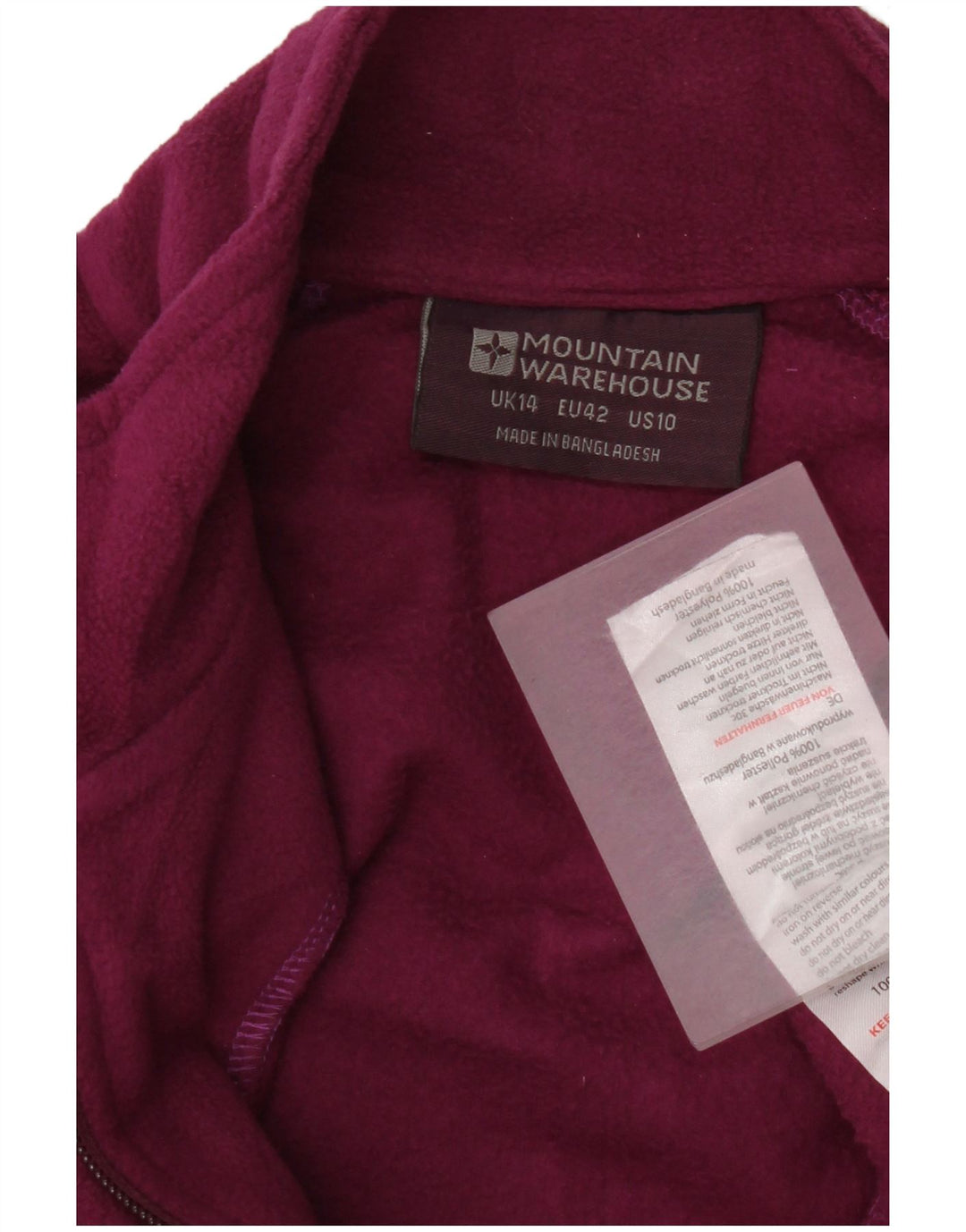 Jachetă polară pentru femei Mountain Warehouse UK 14 Poliester violet mare