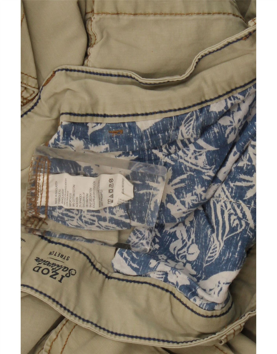 Pantaloni scurți cargo IZOD pentru bărbați cu apă sărată W48 4XL bumbac verde