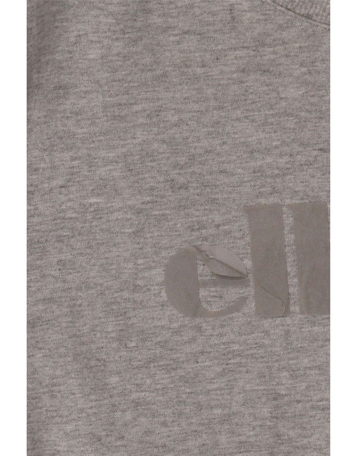 Hanorac grafic pentru bărbați ELLESSE Pulover din bumbac gri mediu