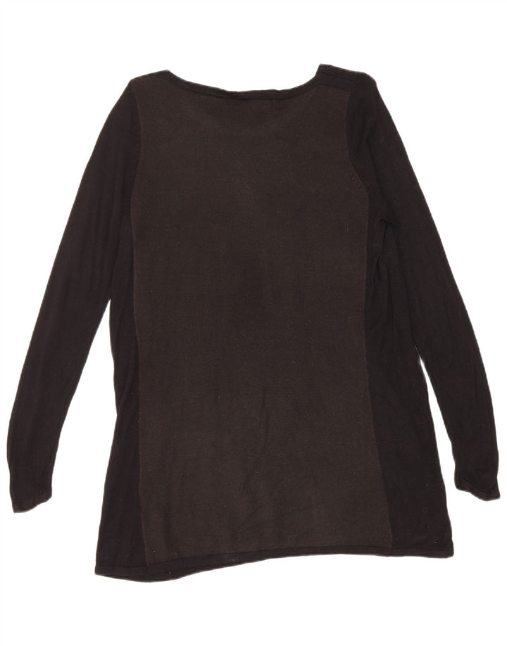 Pulover pentru femei Marks & Spencer cu gât cu barca UK 12 Medium Negru