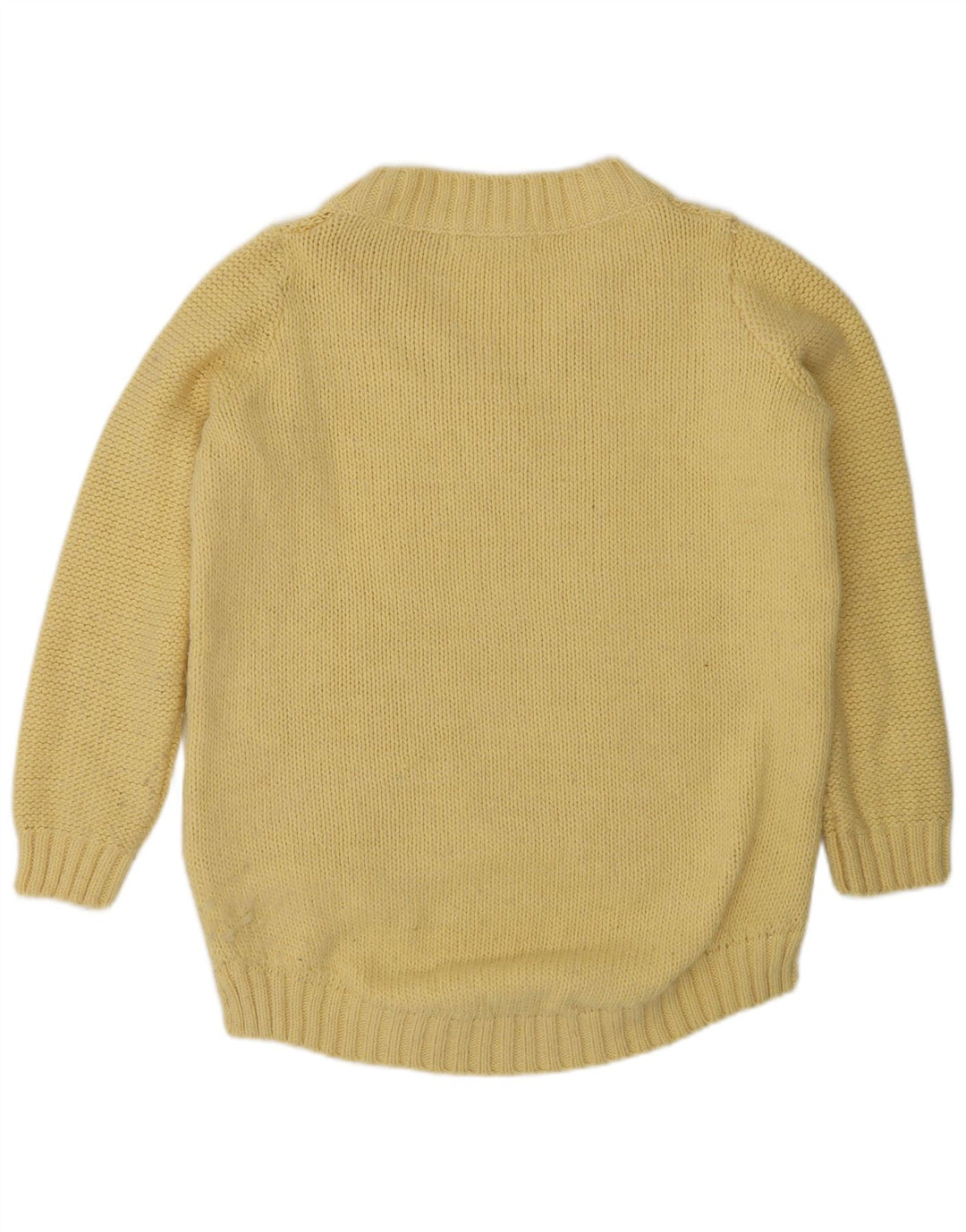 Pulover pentru femei cu decolteu în V Zara UK 14 Galben mediu