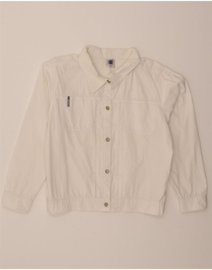 DOLCE VITA Womens Shirt IT 44 Medium White Cotton Vintage Dolce Vita and Second-Hand Dolce Vita from Messina Hembry 
