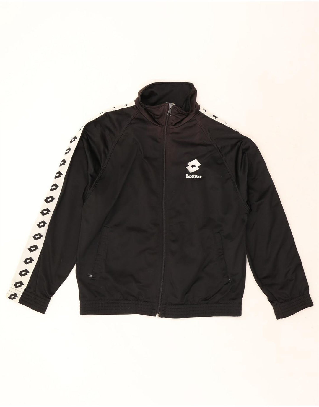 LOTTO Trening grafic pentru bărbați Jachetă de top, mică, neagră, din poliester