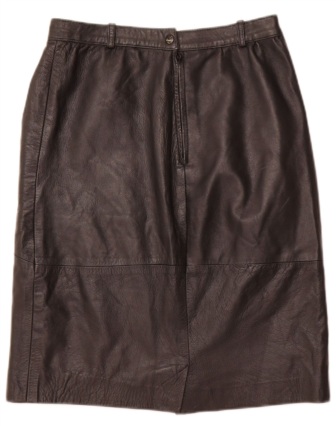 Fusta de piele VINTAGE pentru femei cu talie înaltă IT 48 XL W28 piele neagră