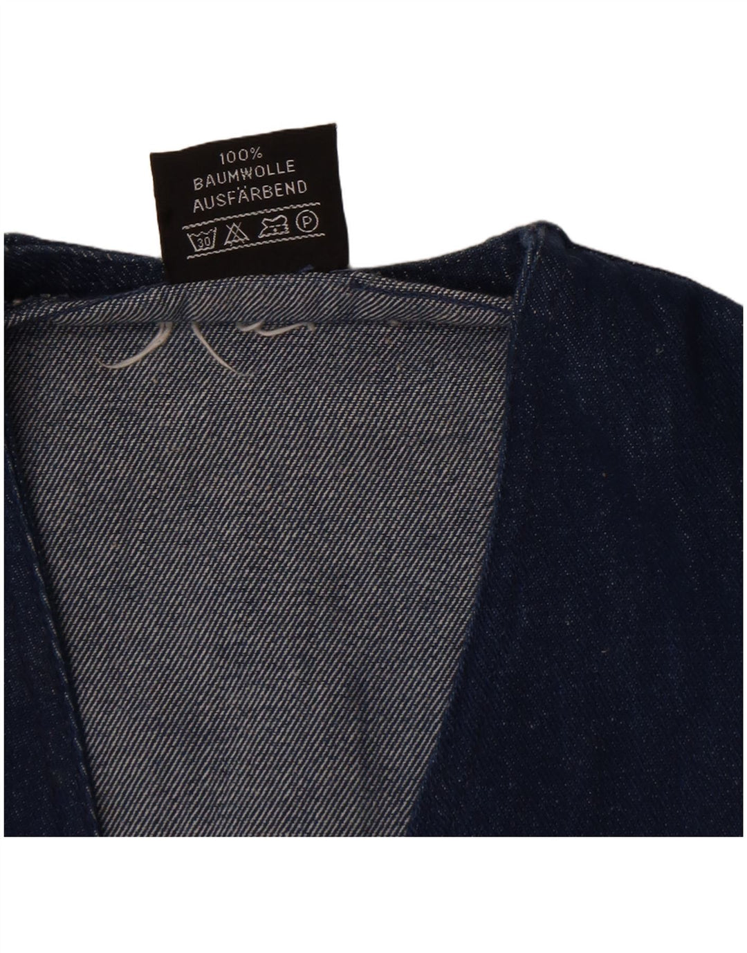 Vestă de denim vintage pentru bărbați, bumbac albastru mediu