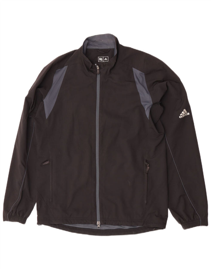 Jachetă de trening Adidas Clima Proof pentru bărbați, mediu negru, bloc de culoare
