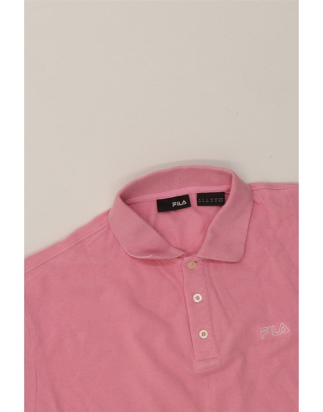 FILA Mens Polo Shirt Medium Pink Cotton Vintage Fila and Second-Hand Fila from Messina Hembry 