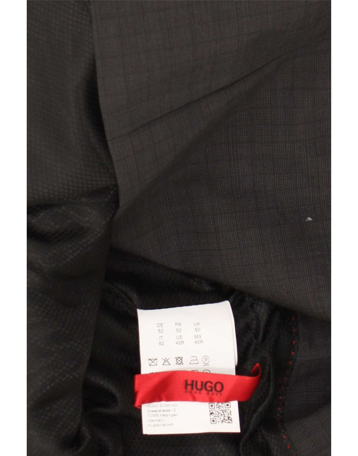 Blazer pentru bărbați Hugo Boss cu 2 nasturi EU 52 XL Lână virgină gri