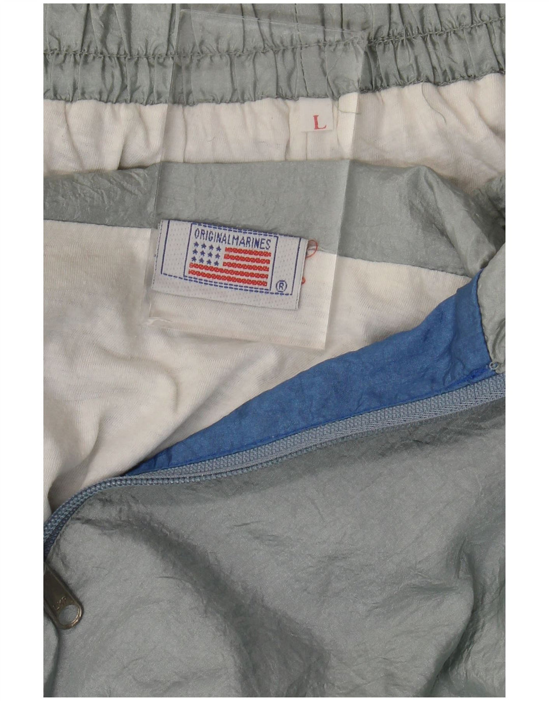 Trening complet pentru bărbați vintage, mare, gri, nailon color bloc