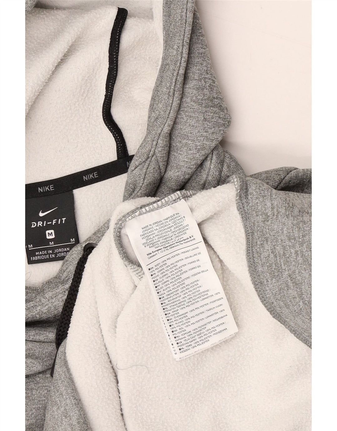 Pulover NIKE Dri Fit pentru bărbați, poliester cu pături, gri mediu