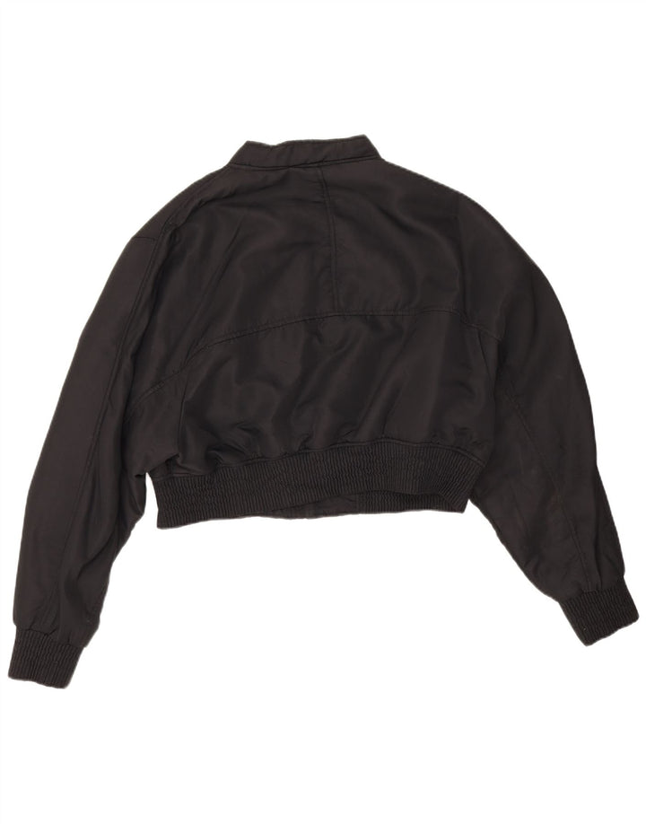 Jachetă Bomber pentru femei Zara UK 16, mare, negru, nailon