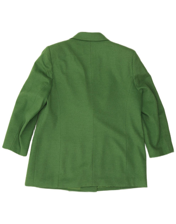 Jachetă Blazer pentru femei Hucke cu două pieptări UK 18 XL Lână verde