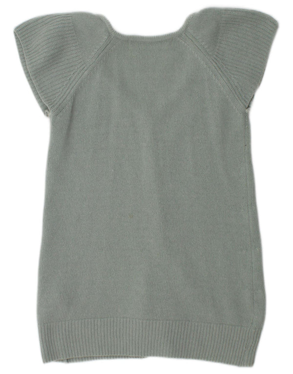 Pulover cardigan cu mânecă scurtă pentru femei Zara UK 12 Lână verde medie