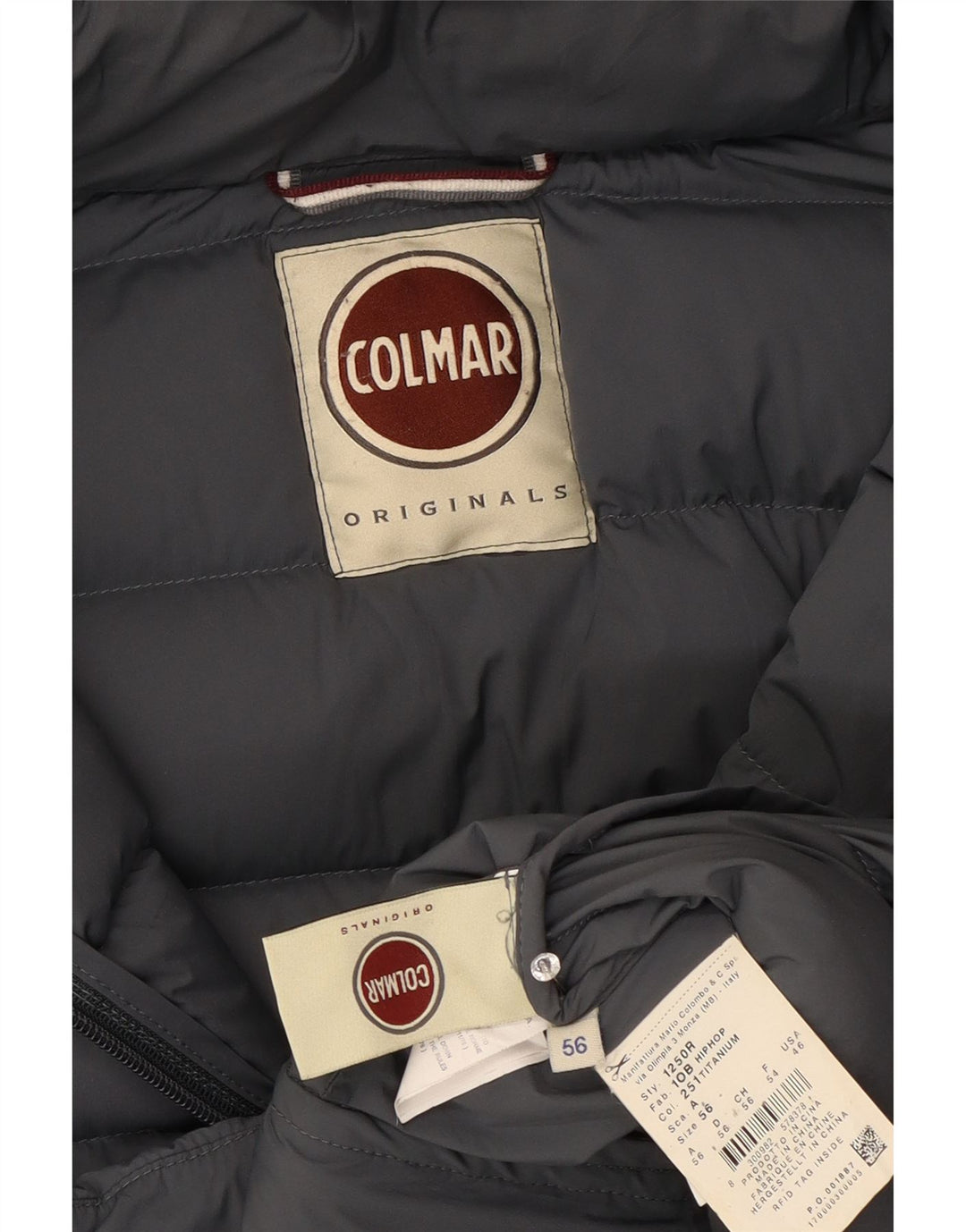 Jachetă căptușită cu glugă Colmar pentru bărbați IT 56 XL poliamidă gri