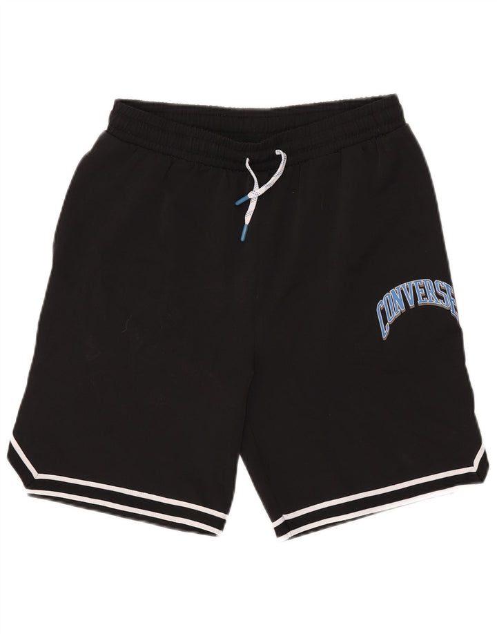 Pantaloni scurti sport grafic Converse pentru băieți 13-14 ani XL poliester negru
