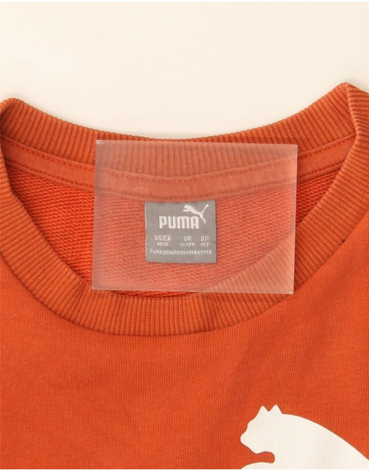 Pulover cu grafic Puma pentru băieți, 11-12 ani, portocaliu