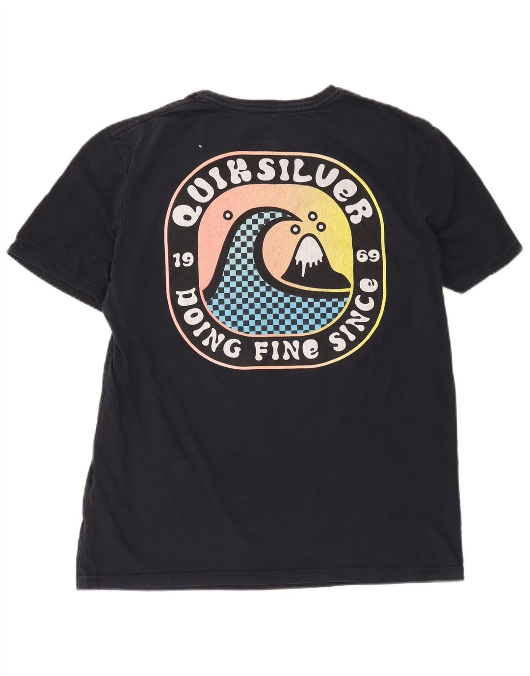 Tricou grafic Quiksilver pentru bărbați Top mediu din bumbac bleumarin