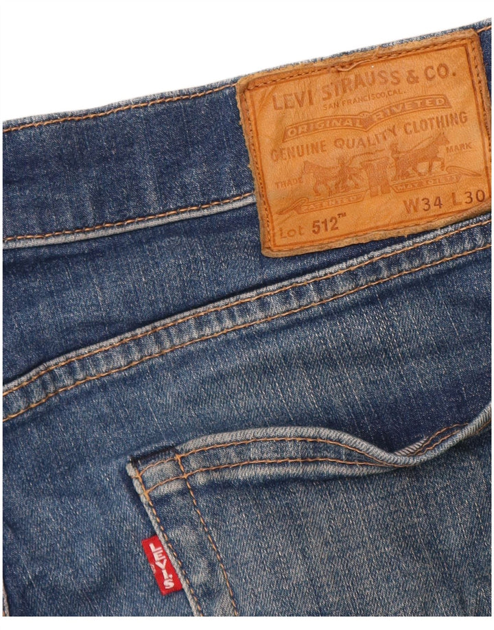 Blugi conici 512 Slim pentru bărbați LEVI'S L34 L28 Bumbac albastru