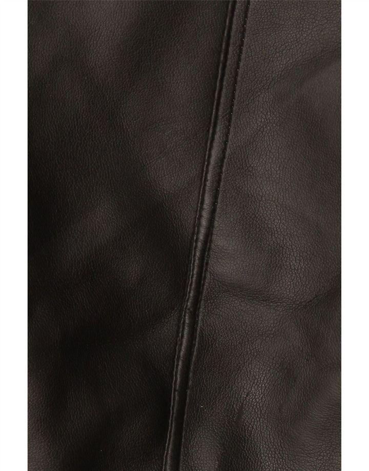 Jachetă vintage pentru bărbați din shearling IT 38 Medium Black Shearling