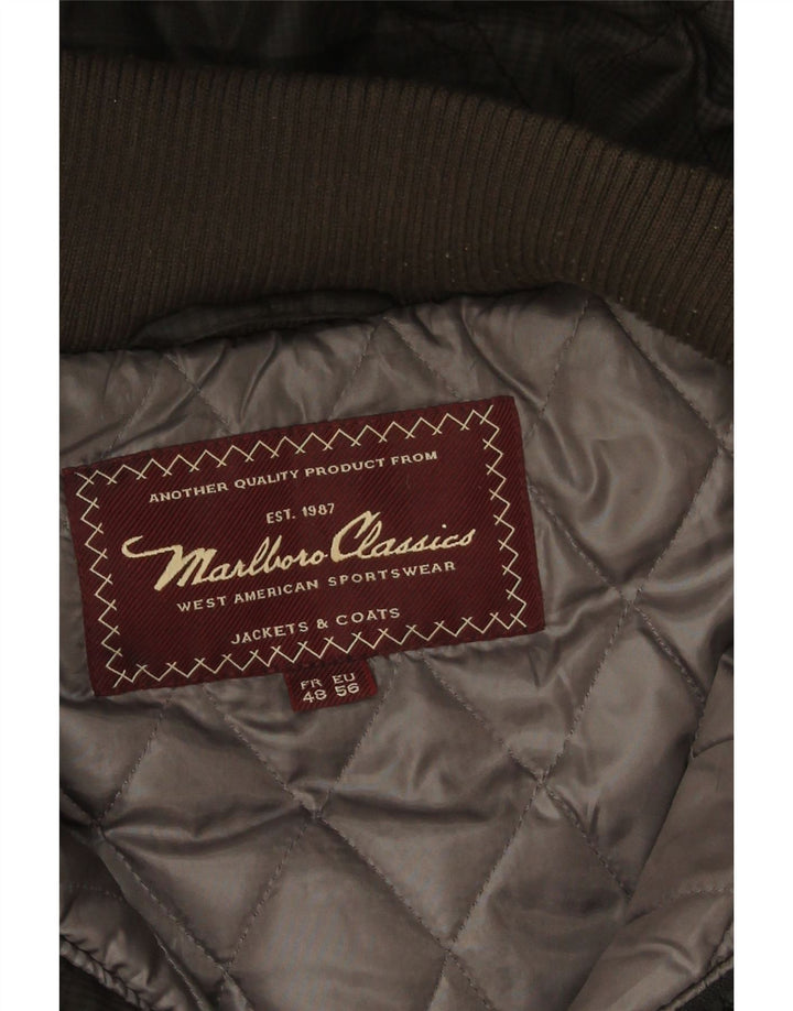 Jachetă căptușită cu glugă pentru bărbați Marlboro Classics EU 56 3XL Poliester gri