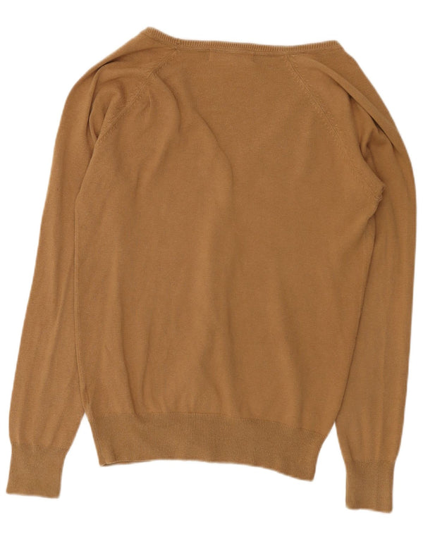 Pulover cardigan pentru femei Zara UK 18 XL maro bumbac