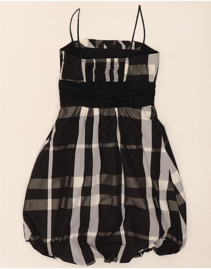 Rochie Bubble fără mâneci pentru femei Zara UK 8, poliester cu carouri negru