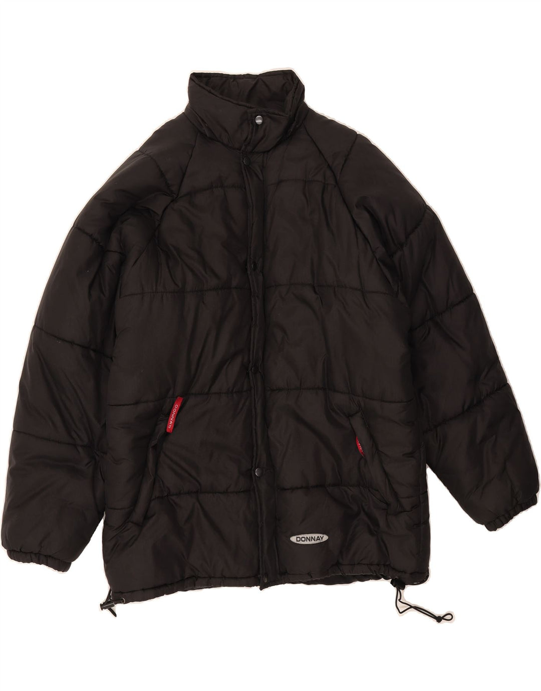 DONNAY Mens Padded Jacket UK 42 XL Black Nylon Vintage Donnay and Second-Hand Donnay from Messina Hembry 