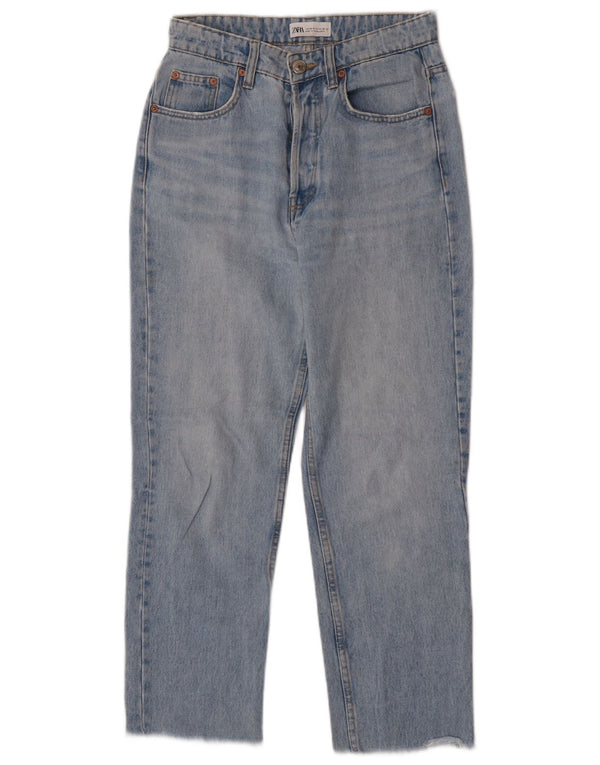 Blugi conici pentru femei Zara EU 36 XS W26 L26 Bumbac albastru