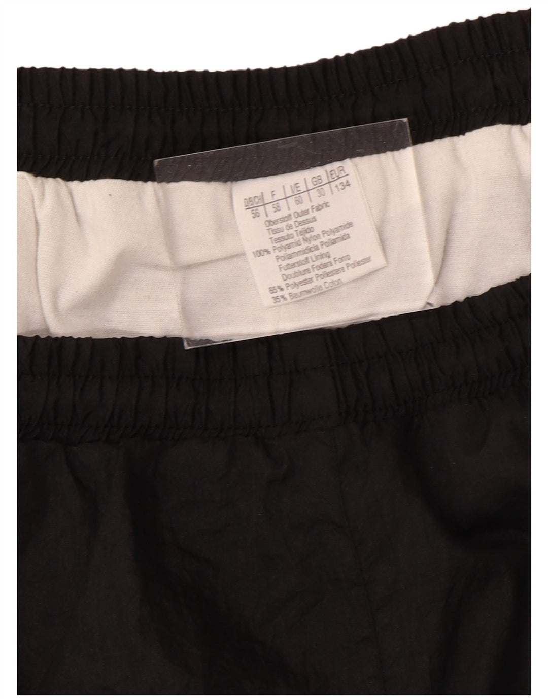 Pantaloni de trening Vintage pentru femei Joggeri UK 24 3XL Poliamidă neagră