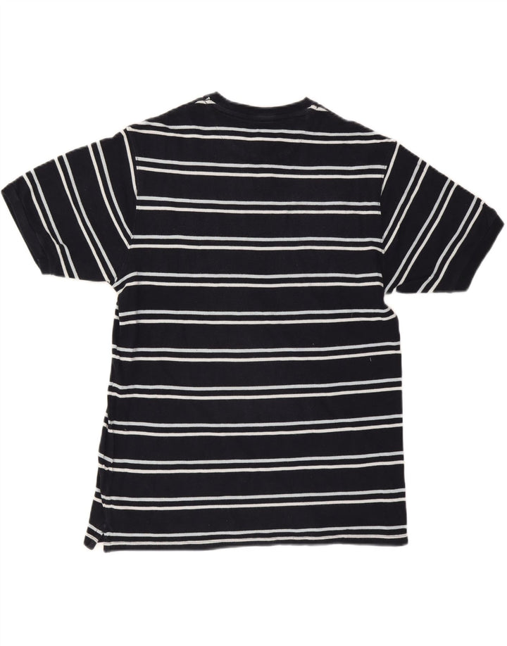 CHAPS Mens T-Shirt Top Medium Navy Blue Striped Cotton Vintage Chaps and Second-Hand Chaps from Messina Hembry 