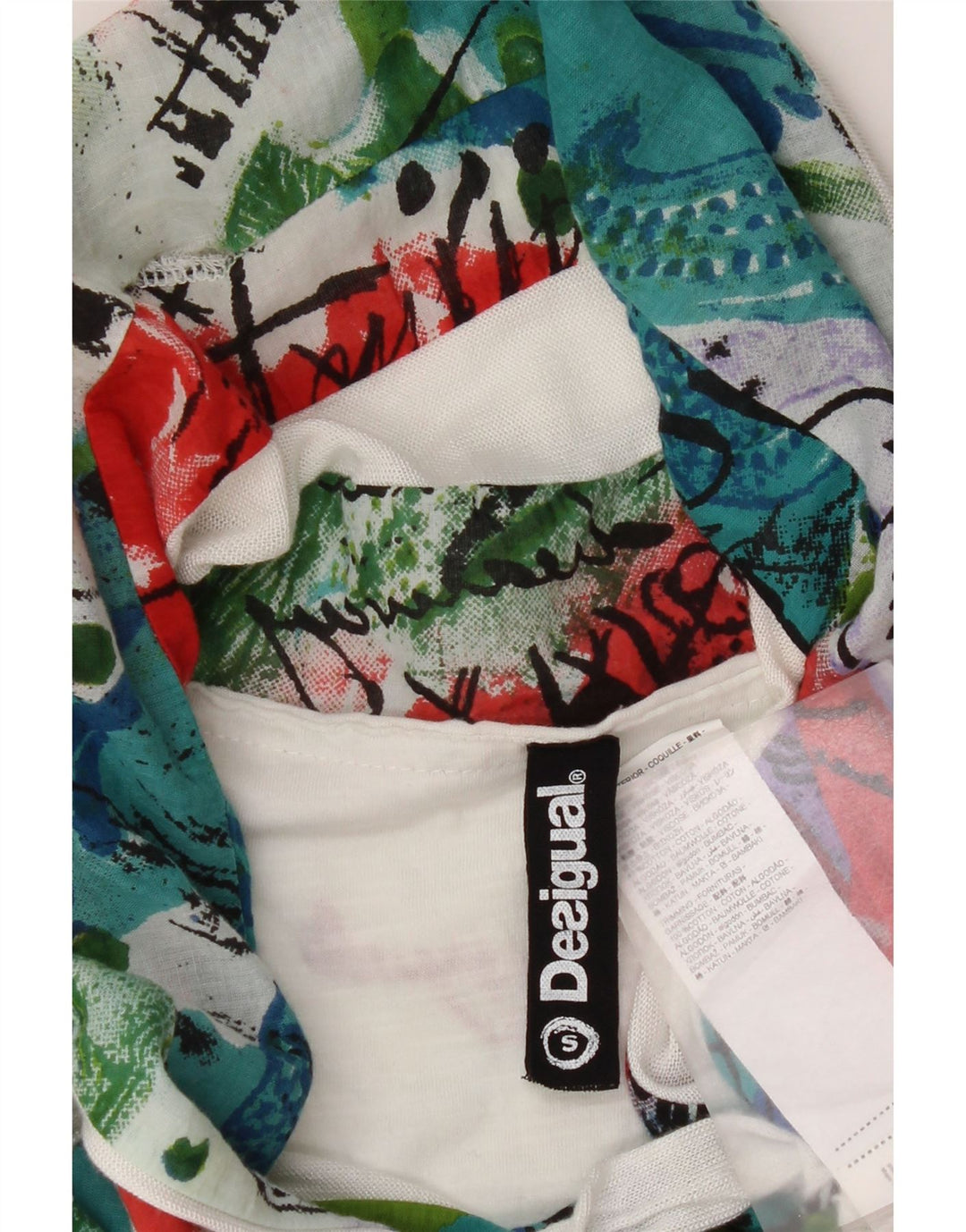 Bluză Desigual pentru femei cu gât strâns Top UK 10 Small White Viscose