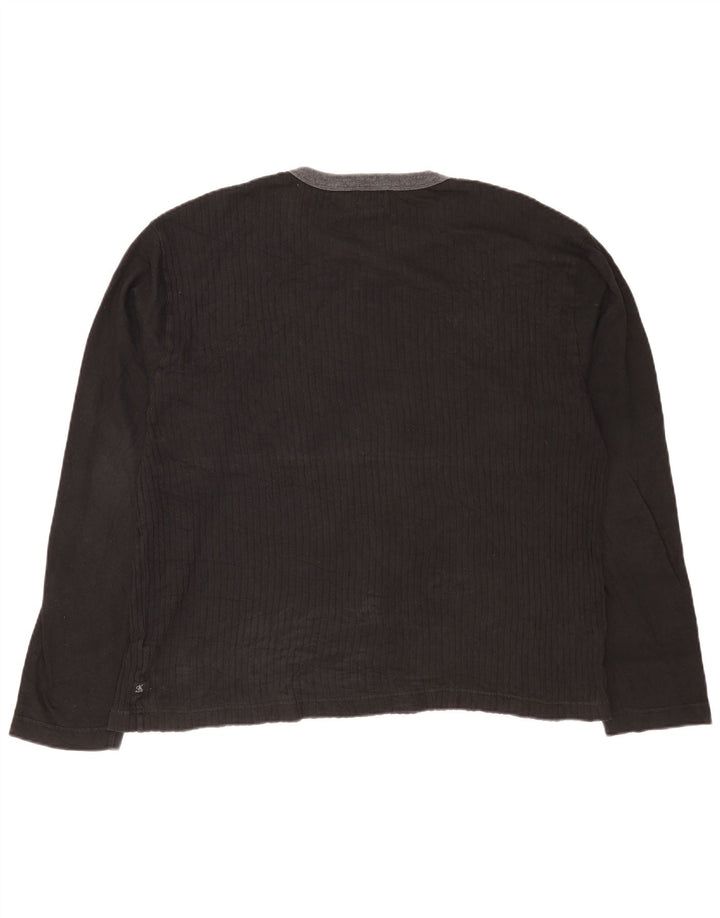 Calvin Klein Jeans Top pentru bărbați cu mânecă lungă 2XL, bumbac negru